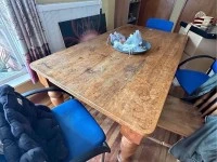 Large dining table and 2 chairs