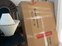 Fragile - box w mirrors, Boxed - Large Stone & Cane Mirror