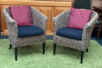 2 rattan chairs