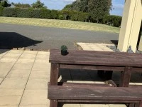 Outdoor table and bench