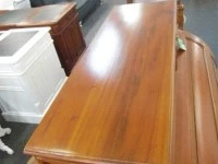 Roll top writing desk - antique re-production -mahogany wood