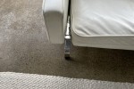 Retro modernist designer White leather couch from homage 3 seater mode...
