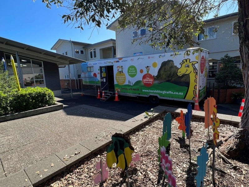 Life Education Auckland West's mobile classroom - Harold the Giraffe's...