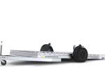 Empty single axle car trailer