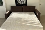 Microsuede Brown Sofa-bed