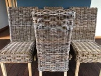 Natural Wicker Rattan Dining Room Chairs.