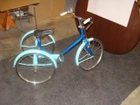 Child's metal 1950s tricycle