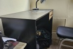 Double mattress, drawers, desk