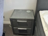 Queen bed mattress and base, lounge electric so heavy, desk, bed side ...