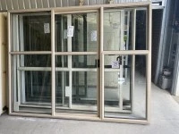 Beige ranch slider with window 2010h x 2600w