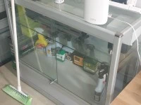 Outside table, BBQ, Glass Cabinet, Bench set