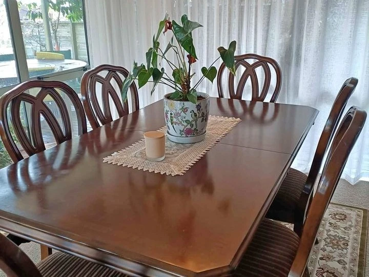 Dining table and chairs