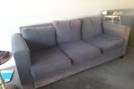 Queen size bed, 3 seater sofa, Chestet drawers