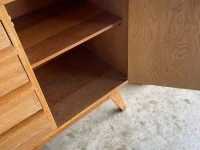 Solid Oak Mid Century Sideboard
