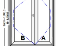 UPVC - One French Door without Glass and one door sash