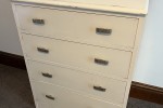 Double bed mattress, Chest of drawers, Desk, Double bed slat base - di...