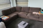 Queen bed, 5 seater L shape couch, Book shelves, banana boxes filled w...