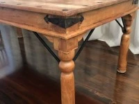 Rustic dining table and 8 chairs