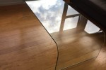 +Stunning curved glass coffee table+