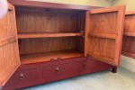 Chinese Style Wood Cabinet Red
