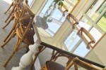 Oak Crossback Dining Chairs x4