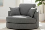 2 x grey swivel chairs (2)
