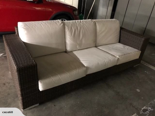 Outdoor rattan couch
