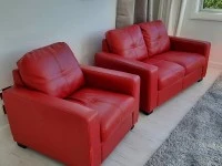 Children's miniature Sized Red 2seater Couch, Children's miniature Siz...