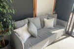 Beautiful grey linen couch