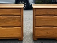 2 Wooden Rimu Bedside Tables—Mill-brook Furniture LTD