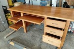 Rimu desk computer desk. Solid NZ hand made top quality, extra large h...