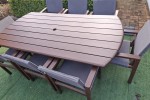 Stunning Outdoor Devon Table and 8 Devon Padded Chairs, Chairs (8)