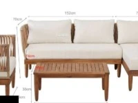 Outdoor sofa table set