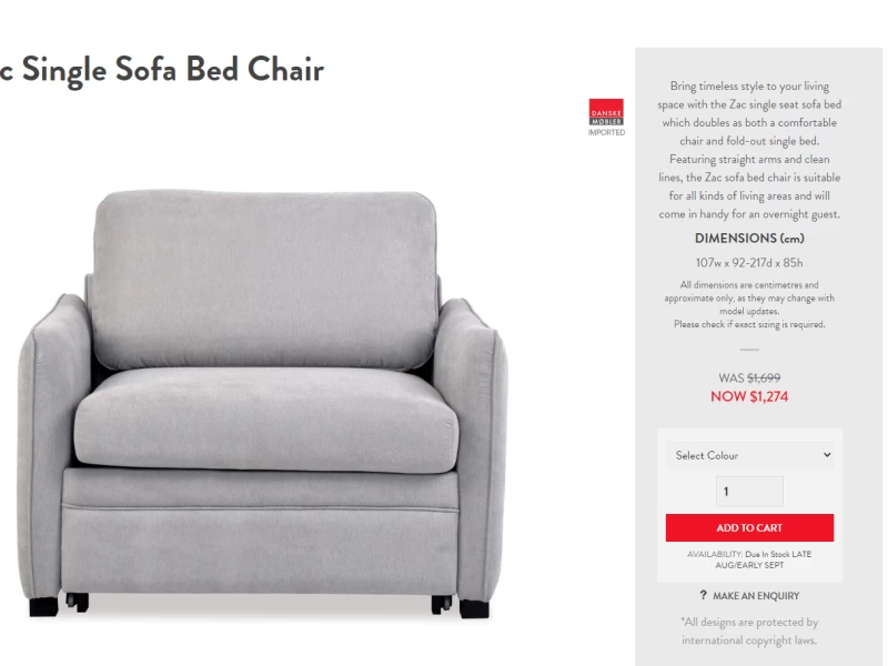 Single sofa bed chair