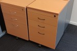 4 standing desks size below is for each desk, 4 mobile drawer units ...
