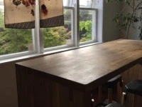 Solid American Oak Bar Leaner Set