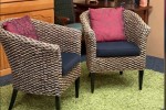 2 rattan chairs