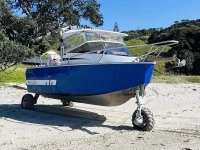 Motor boat sealegs 6.1 alloy on trailer