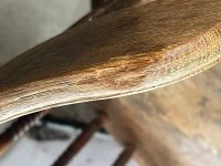 APRIL SALE >> Antique Spindle Back Arm Chair: Oak, or Elm and Ash