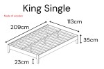 Bed frame, Table, Tallboy, Cube Storage Oak, Romy Bookcase