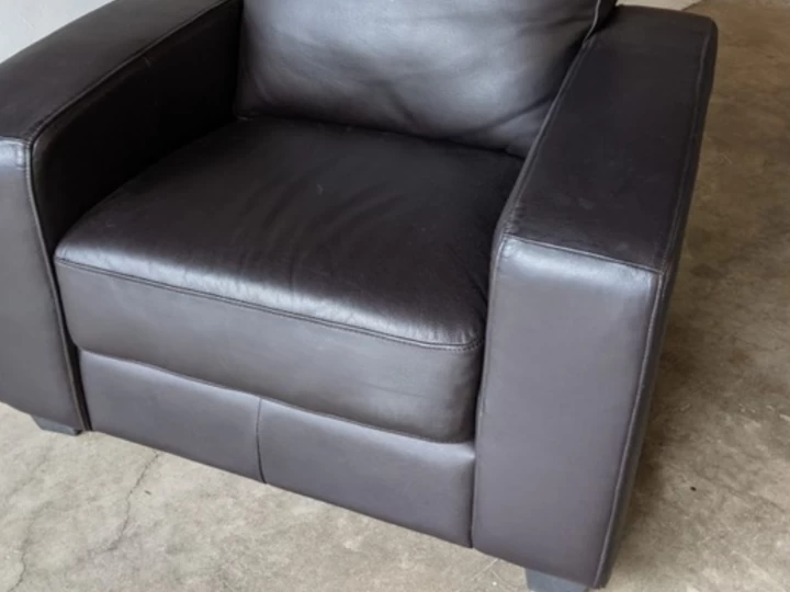 Large Armchair black leather