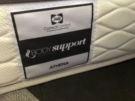 Sealy body support bed frame and mattress