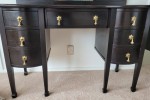 Georgous oak dressing table with beveled mirrors.