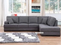 2 part L shaped sofa, ottoman, med dining table, 2 bench seats