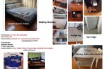 Double bed with bed frame, small table, Bed side table 1, Bed Side Tab...