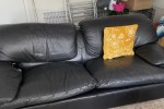 Queen Bed, Drawers, sofa, medium fridge