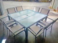 Outdoor furniture - table and 8 chairs