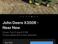 Ride own mower complete with trailer, dethatcher and sparyer
