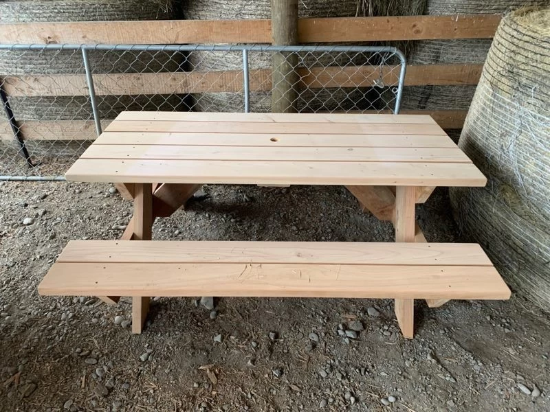 Macrocarpa picnic table