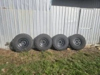 4x mud tires with steel rims